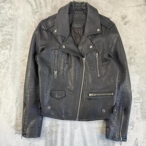 BlankNYC Women’s Black Vegan Leather Moto Jacket Size Small Faux Leather
